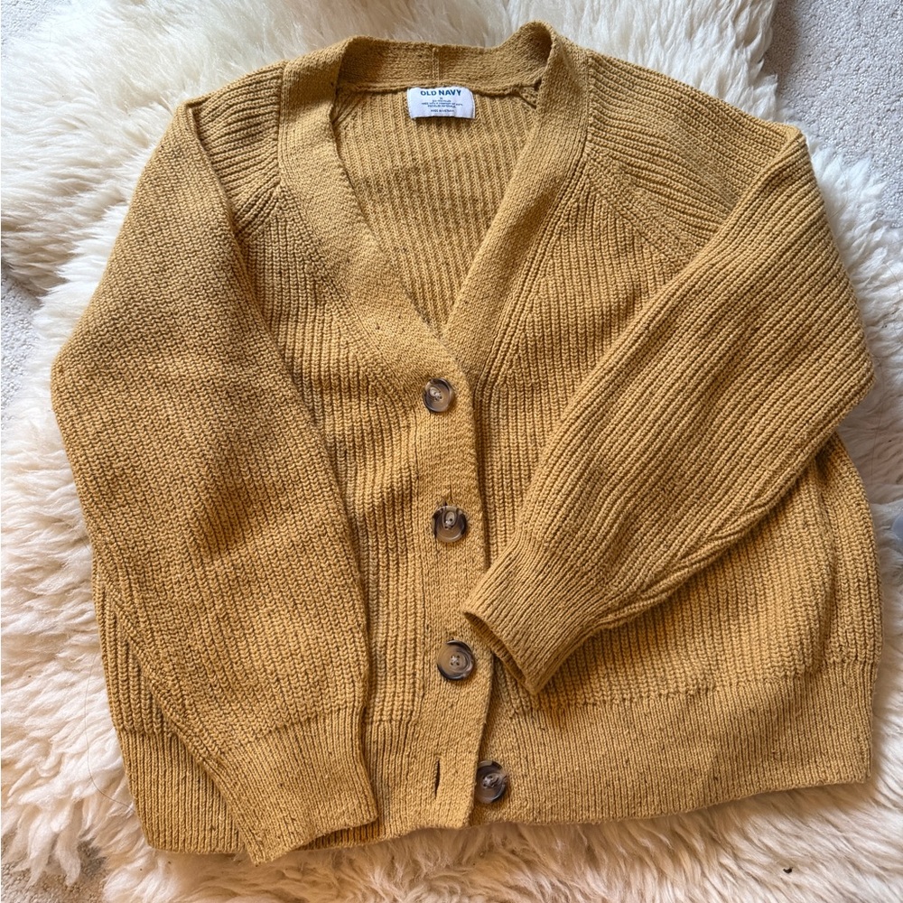 Old Navy Mustard Cardigan Sweater